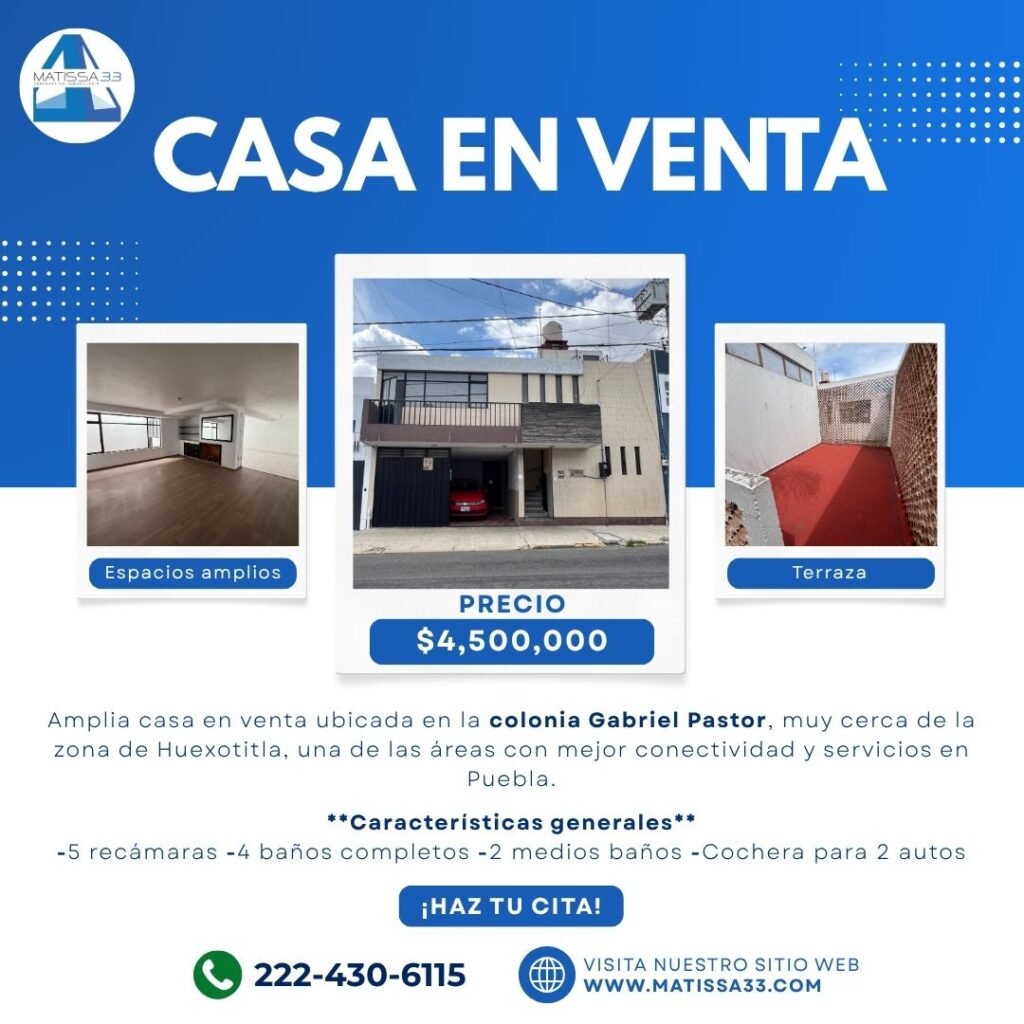 Casa en venta en gabriel pastor