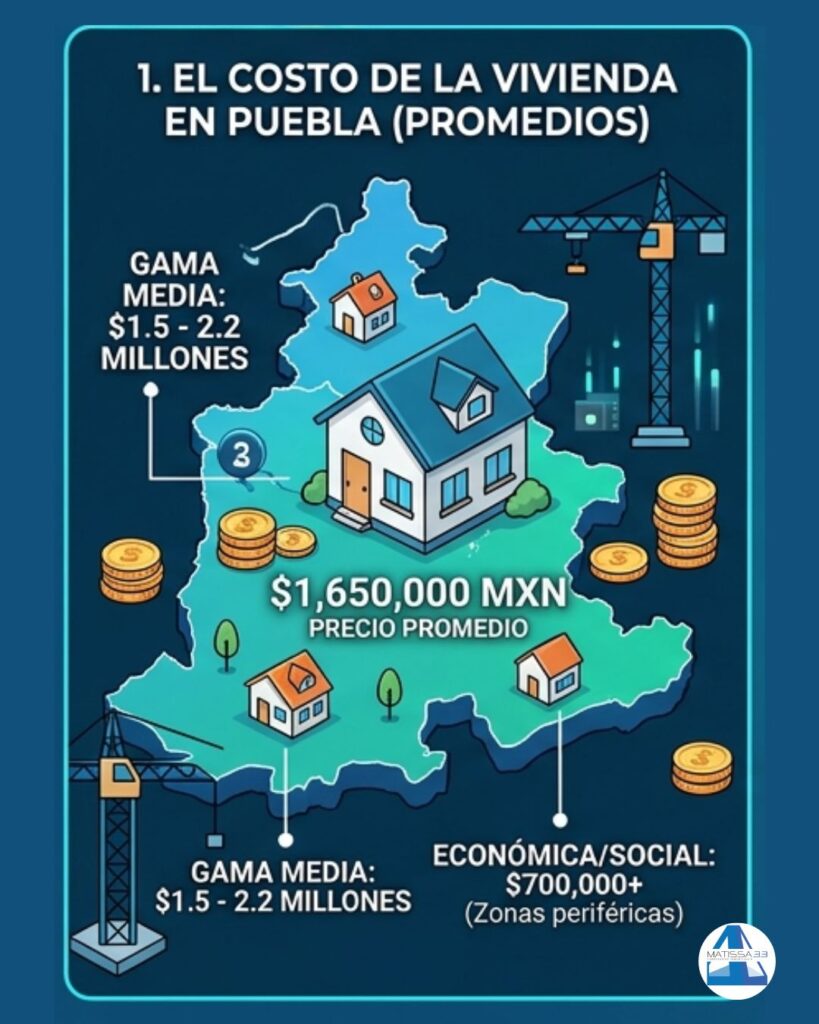 El costo de la vivienda en Puebla