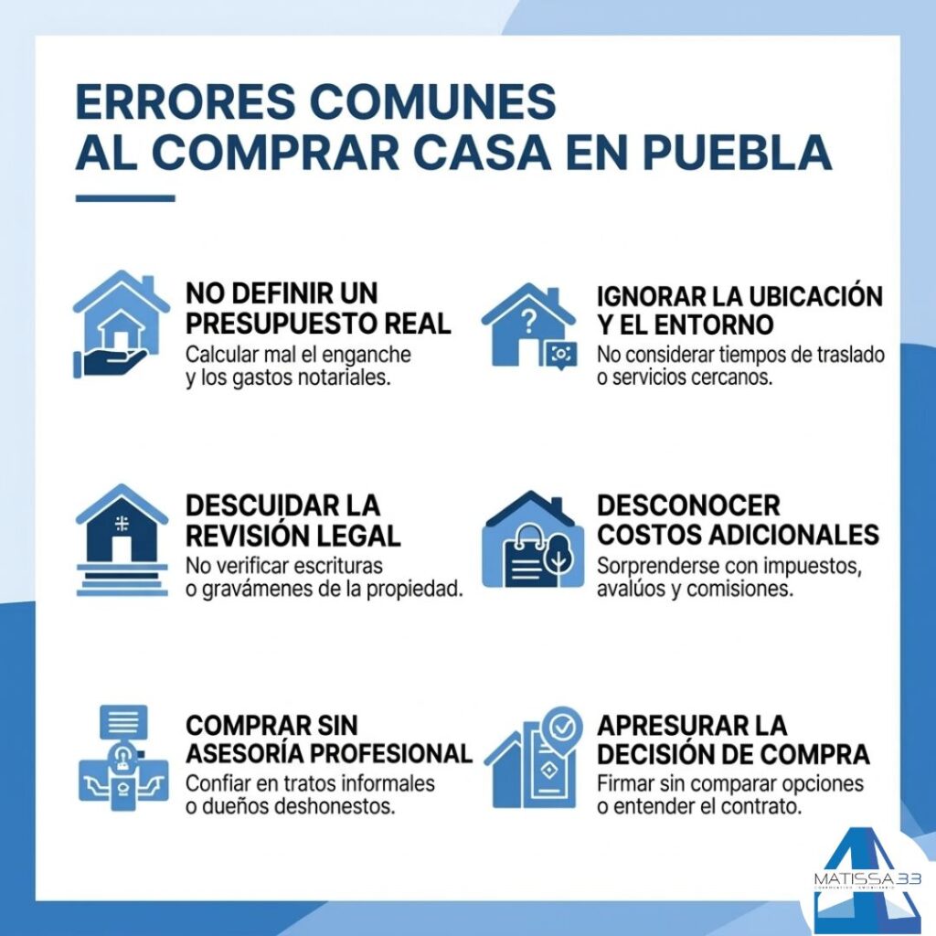 errores comunes al comprar casa en puebla