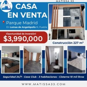 Casa en venta en parque madrid