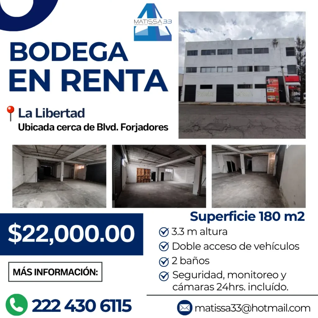 Bodega en Renta en La Libertad - Puebla